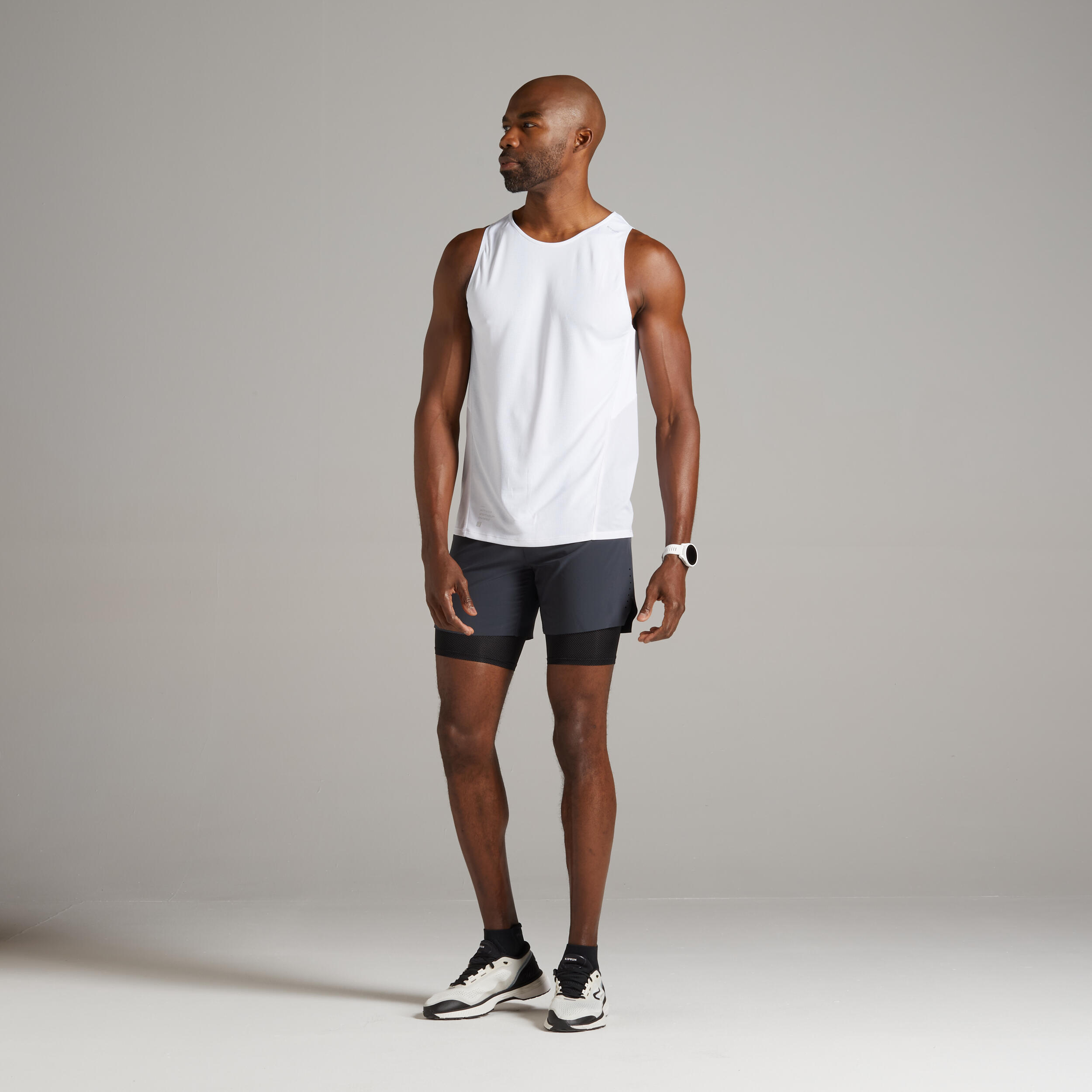 Kiprun Light Men's Breathable Running Tank top - White Limited Edition 8/13