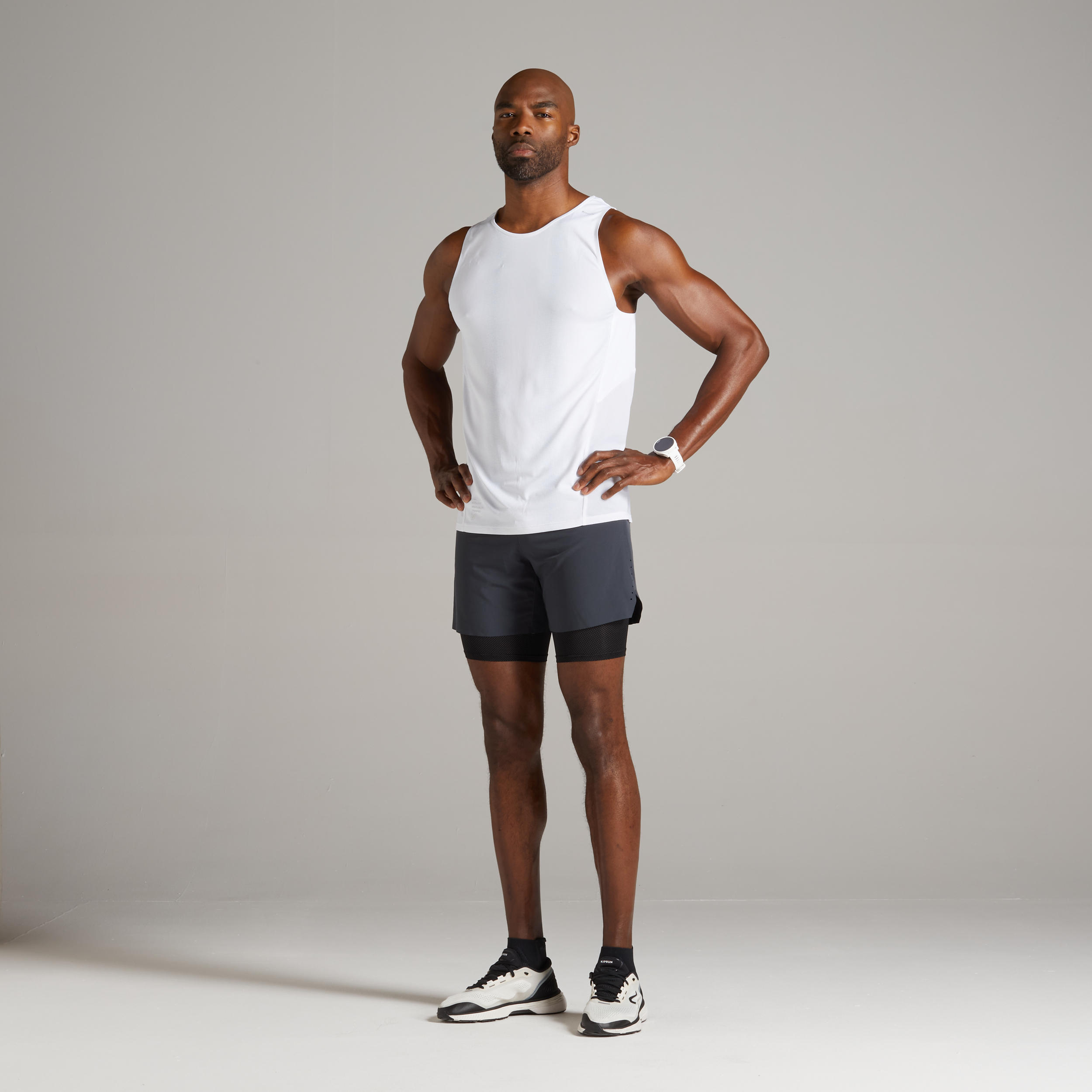 Kiprun Light Men's Breathable Running Tank top - White Limited Edition 3/13