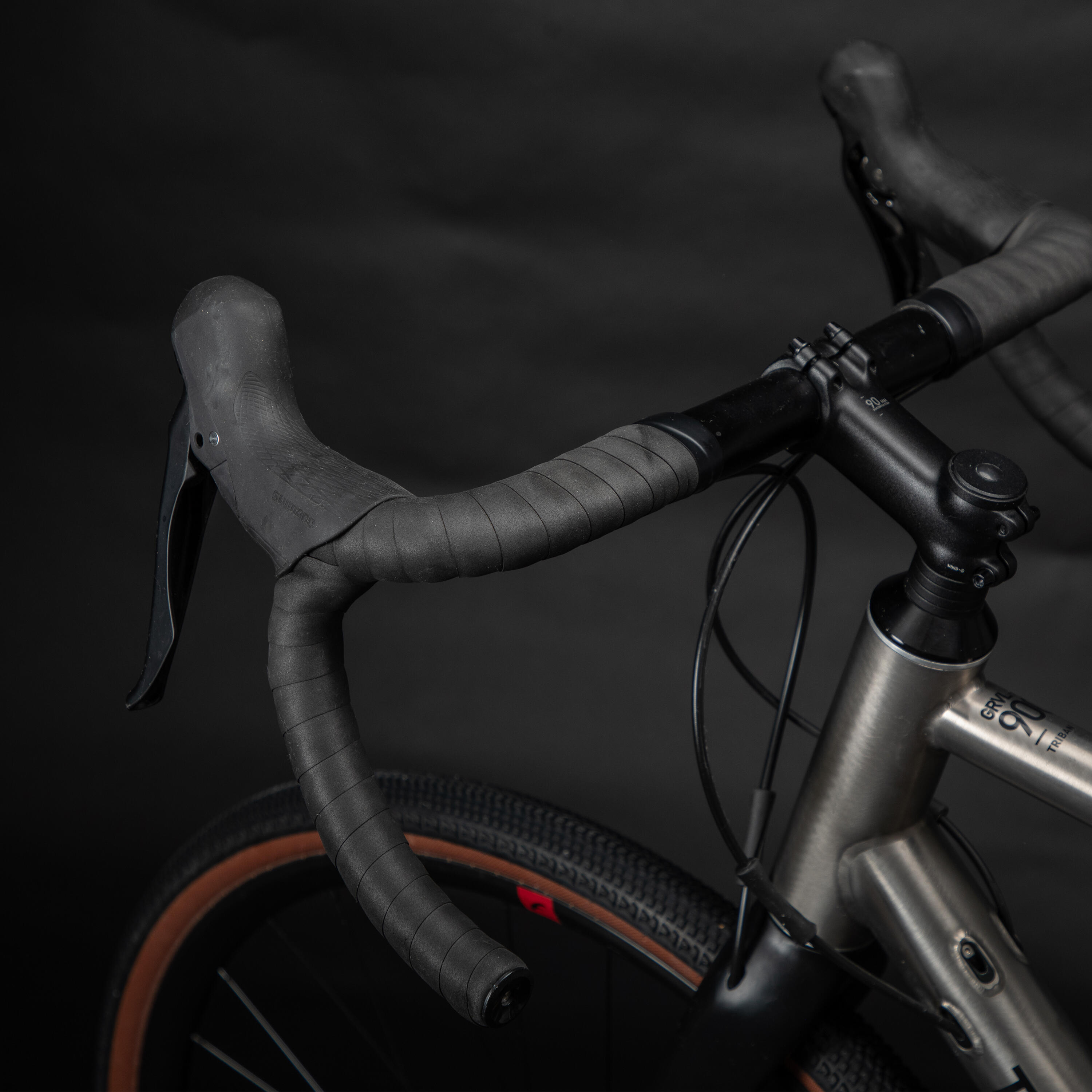 Gravelbike voor heren GRVL 900 titanium frame 9/15