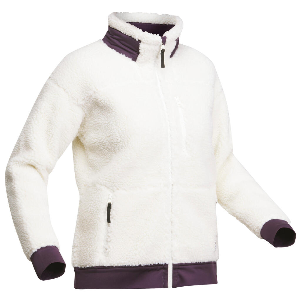 Women's warm fleece hiking jacket - sh500 ultra-warm