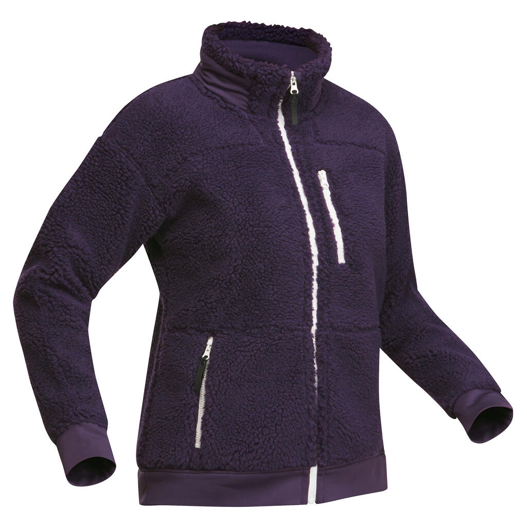 Women's warm fleece hiking jacket - sh500 ultra-warm