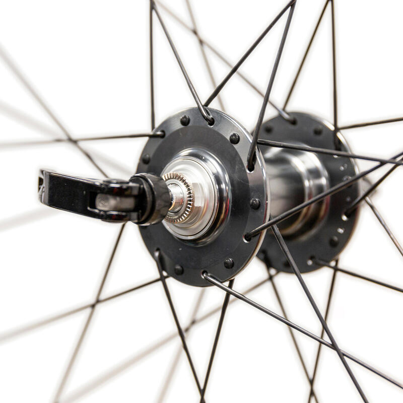 Roue de vélo VTT avant disc aluminium double paroi moyeueu Shimano disc 6  trous blocage (renforcé) rayon Inox Velox Kargo - Vae - E-Bike M475