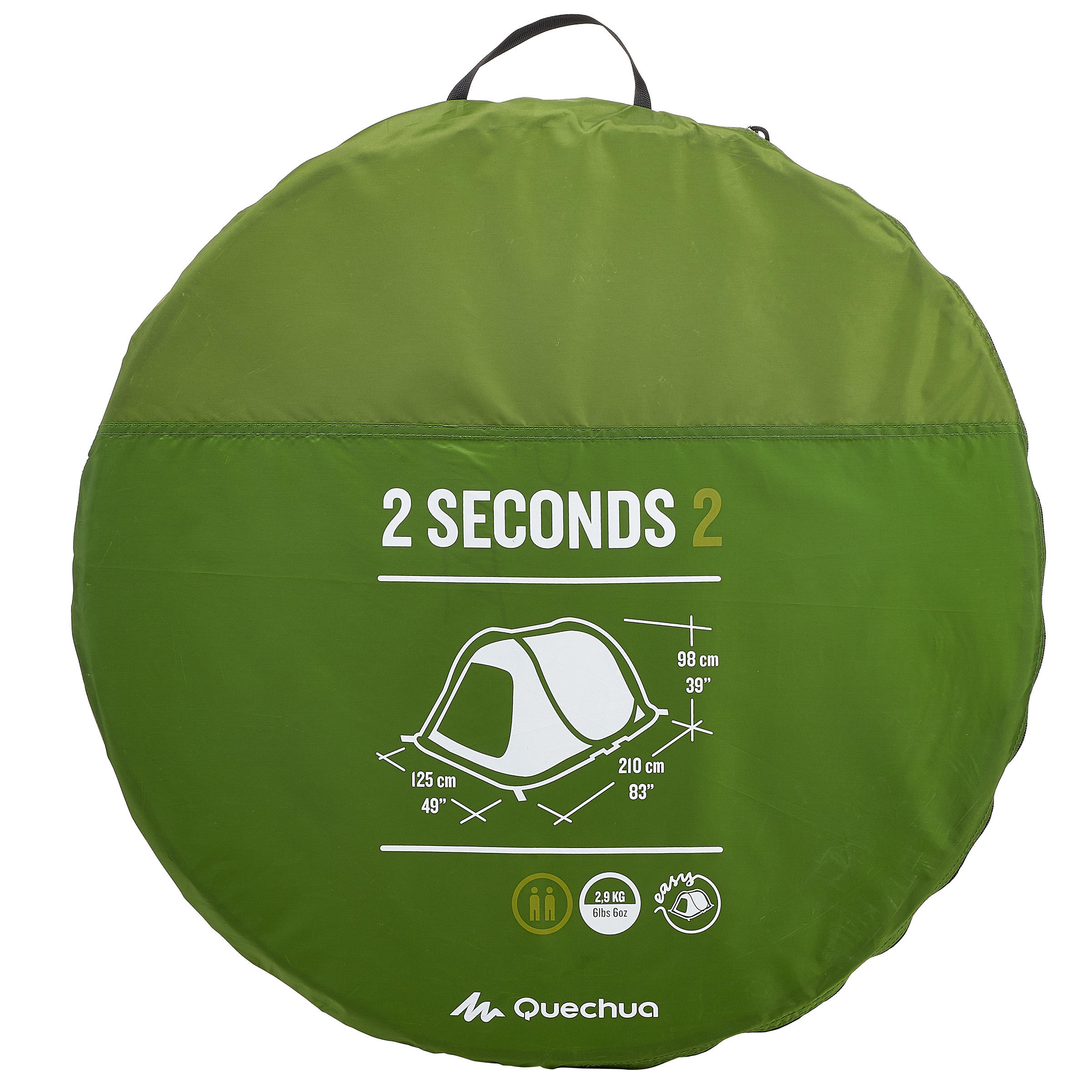 2 SECONDS camping tent | 2 person green 17/17