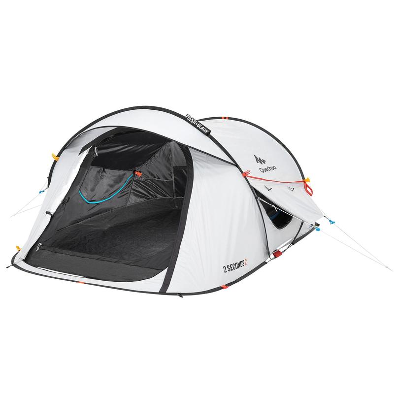 Pop up tent - 2 personen - 2Seconds - Fresh Black | | Decathlon.nl