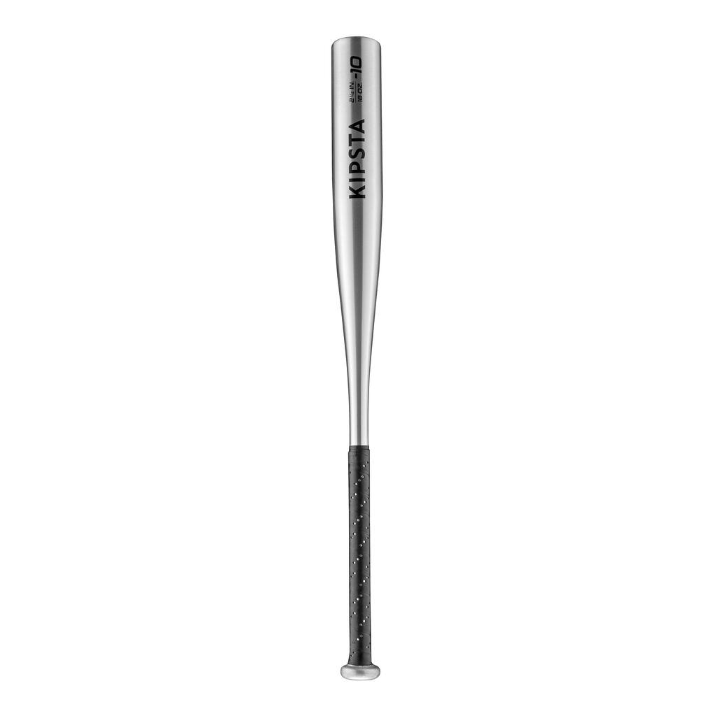 Bate de béisbol de aluminio infantil plateado de 28