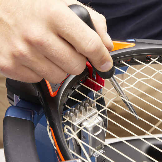 
      Stringing a new racket in the same basket
  