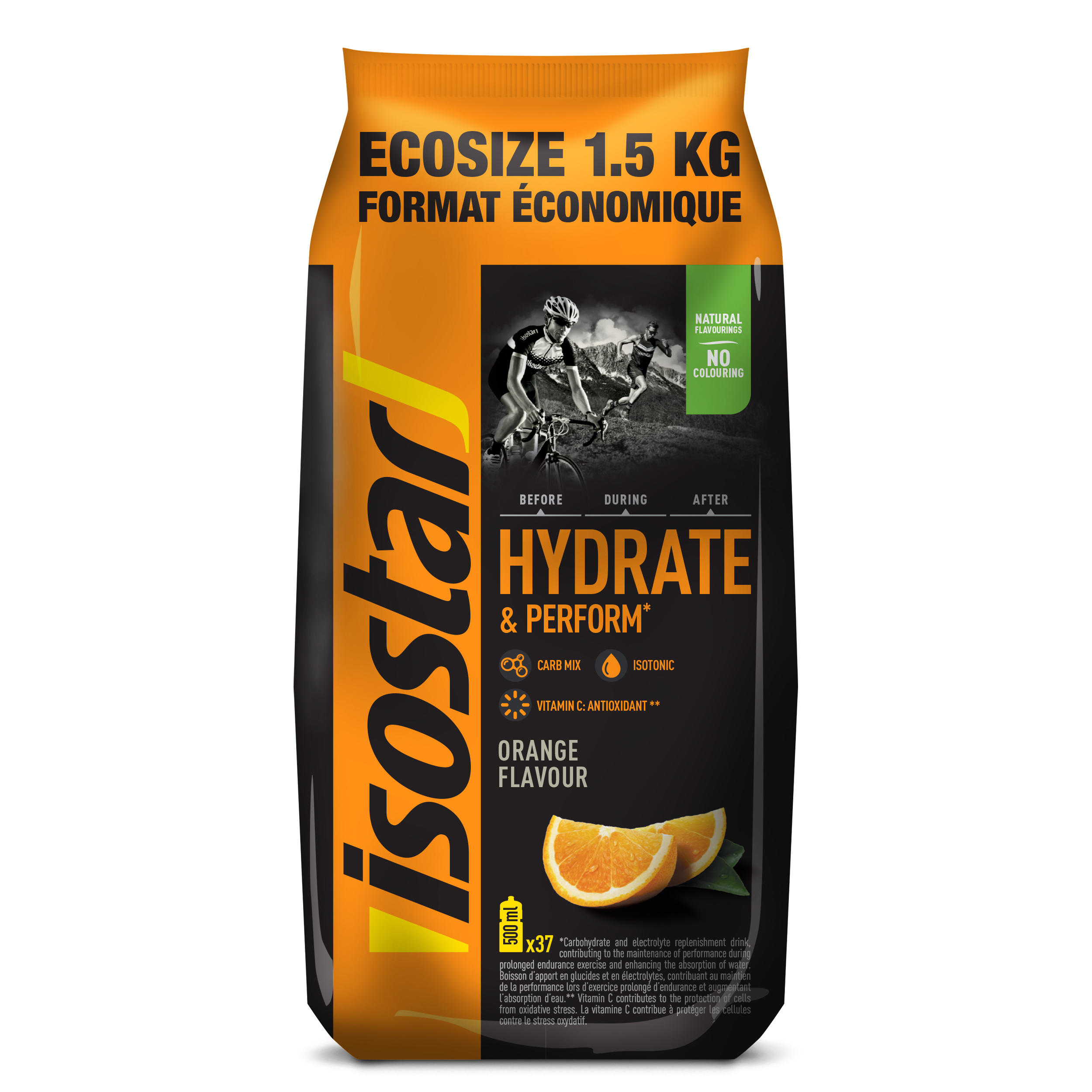 Băutură Izotonică Pudră Hydrate & Perform Portocală 1,5 kg ISOSTAR 15
