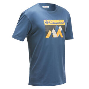 Camiseta de senderismo montaña manga corta - Columbia Bellport Hombre Azul