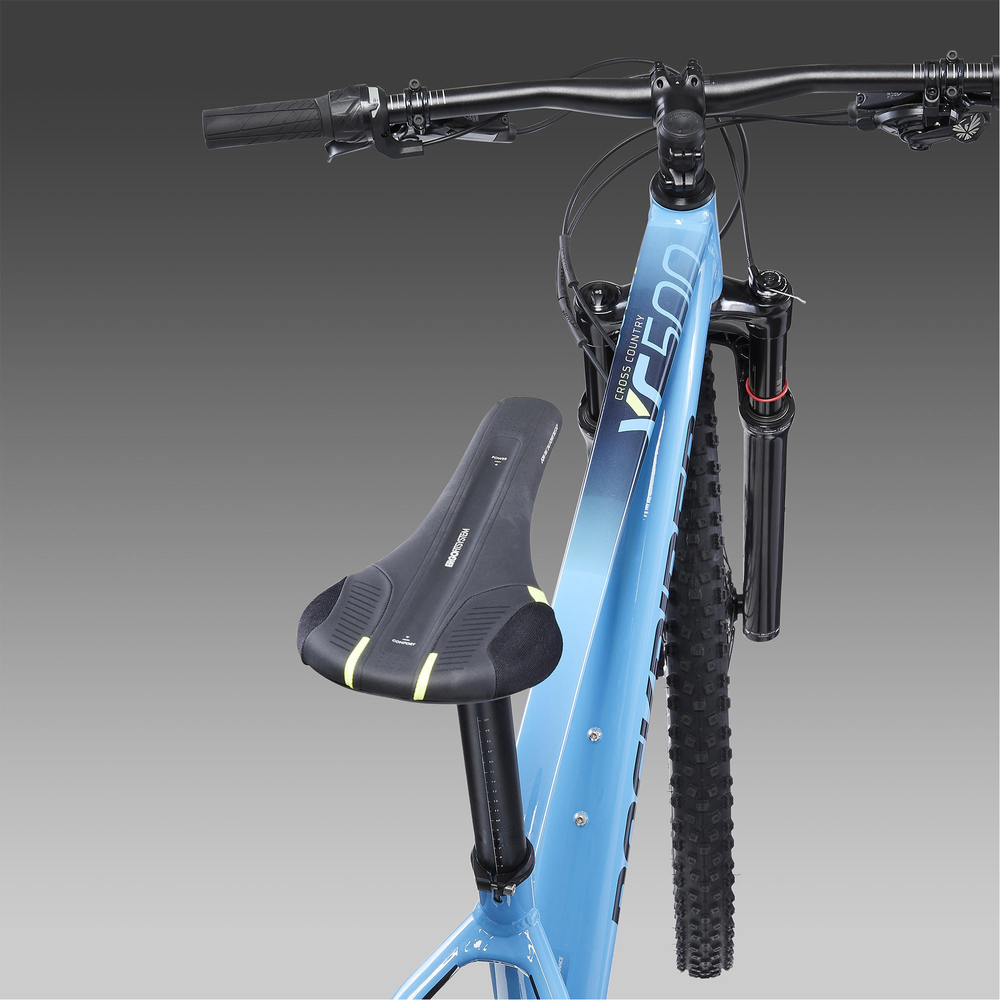 29 Inch MOUNTAIN BIKE ROCKRIDER XC 500 SRAM NX/GX - SKY/BLUE 10/14