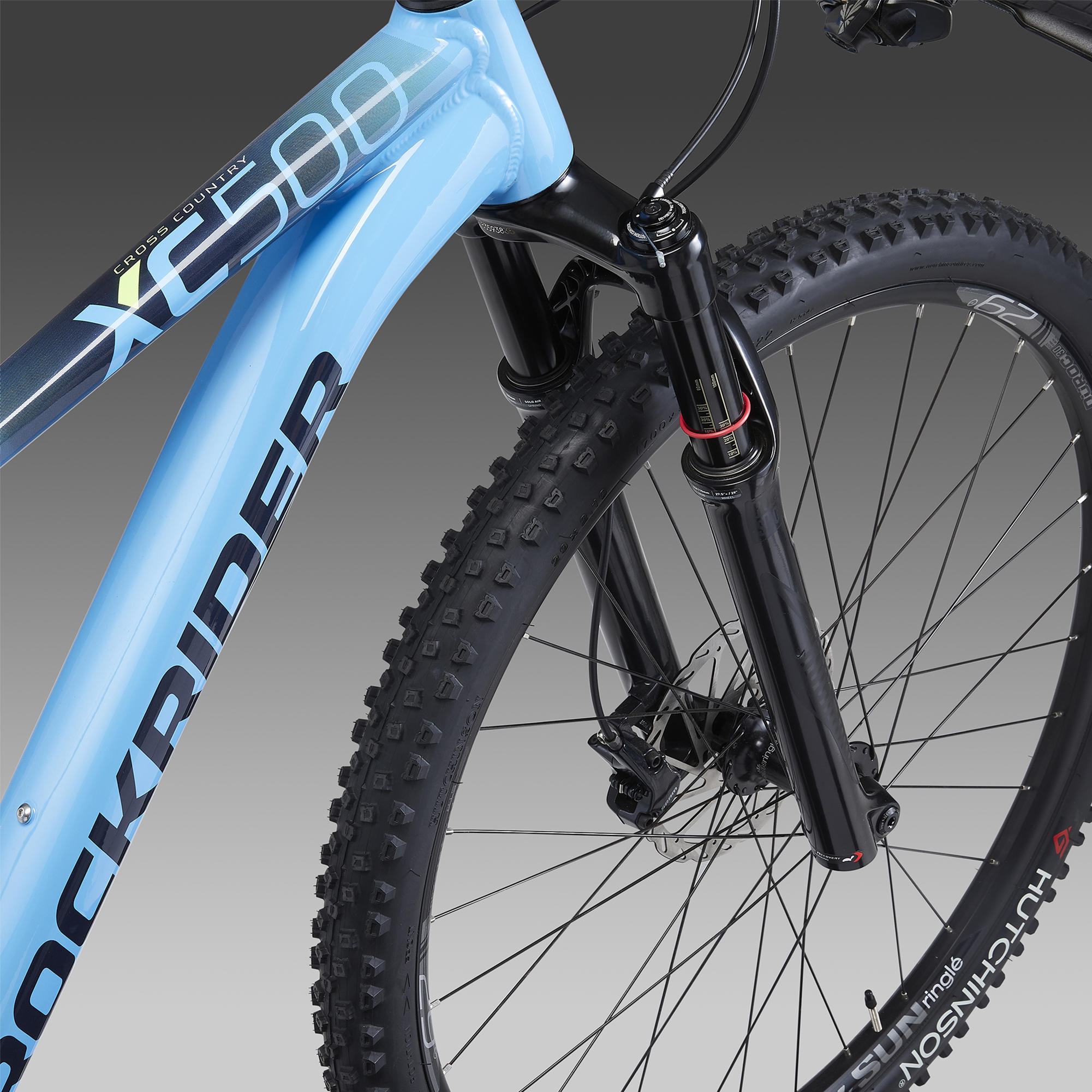 29 Inch MOUNTAIN BIKE ROCKRIDER XC 500 SRAM NX/GX - SKY/BLUE - Decathlon