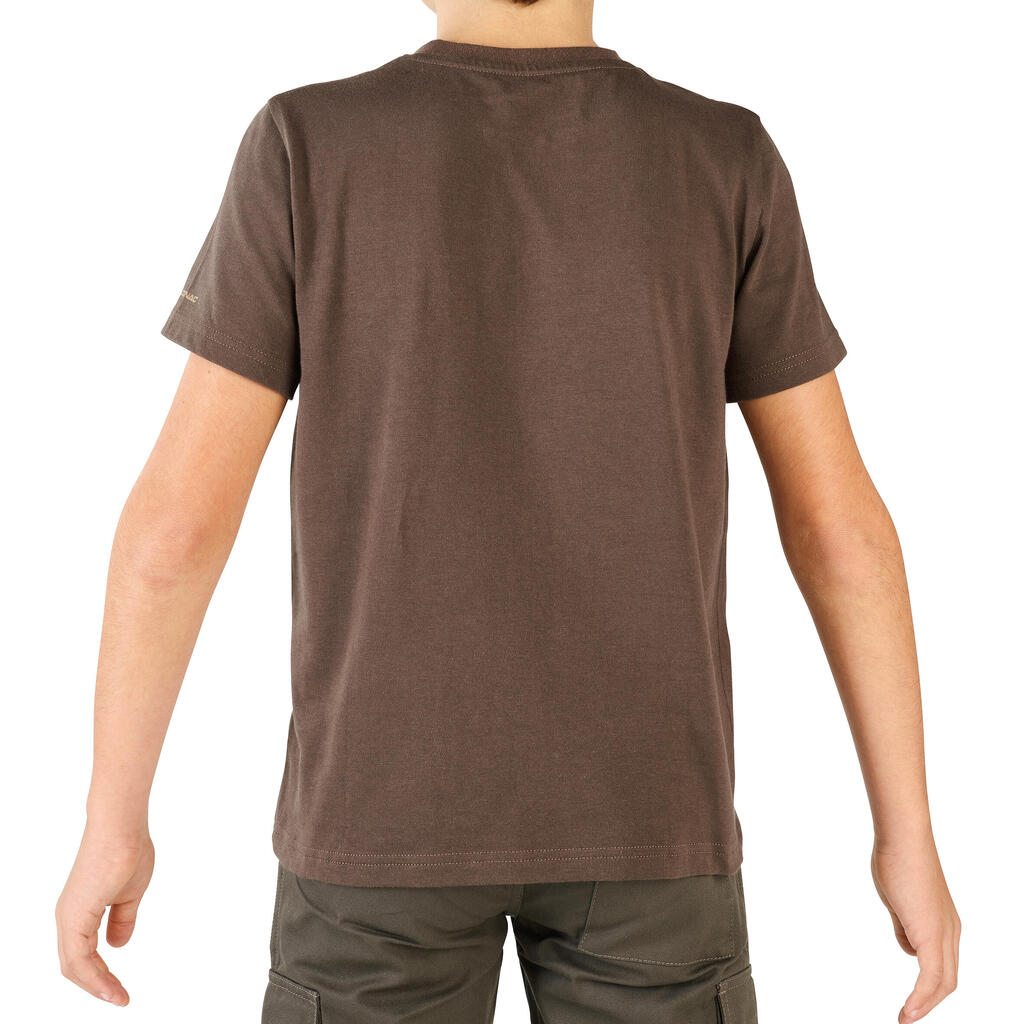 Jagd-T-Shirt 100 Kinder LTD Hirsch braun 