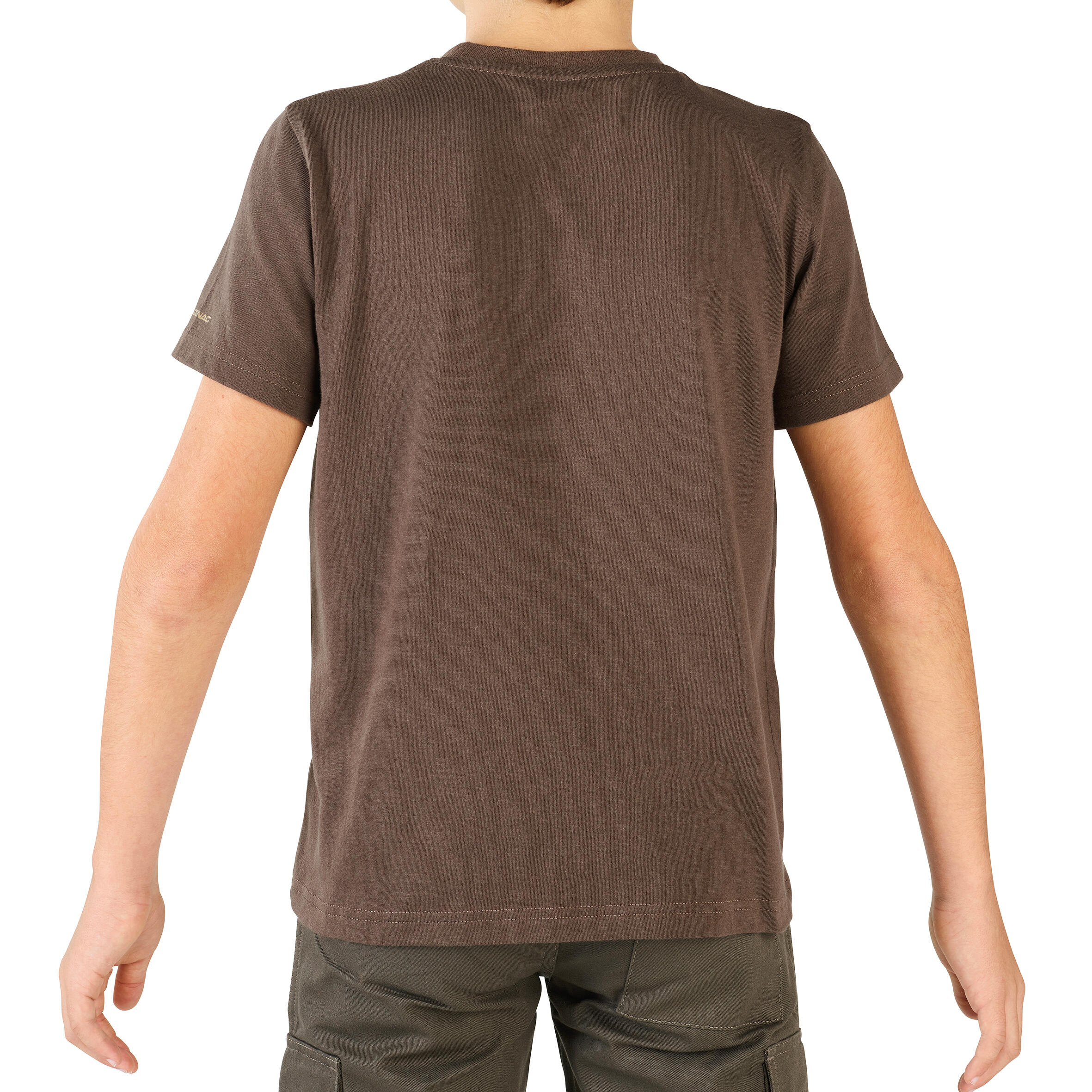 Junior Hunting Short-sleeved Cotton T-SHIRT - 100 LTD 
 2 brown deer 3/6