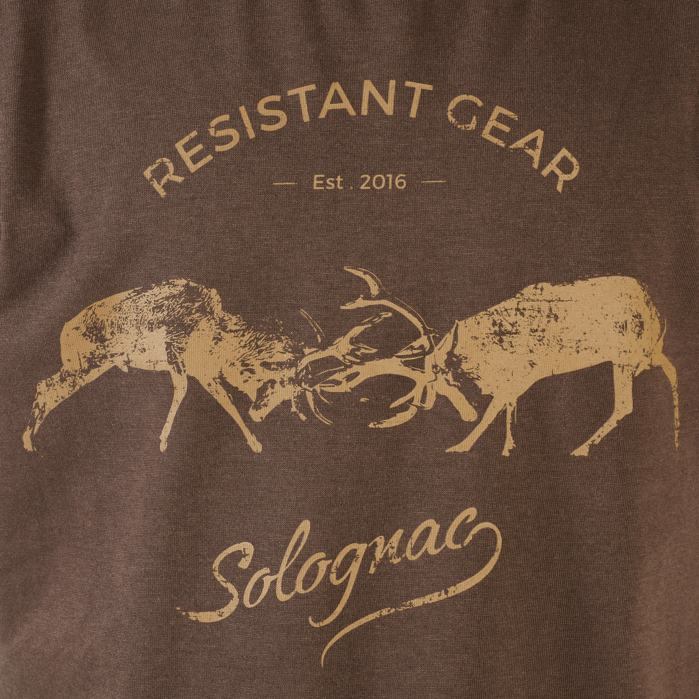 Junior Hunting Short-sleeved Cotton T-SHIRT - 100 LTD 
 2 brown deer 6/6
