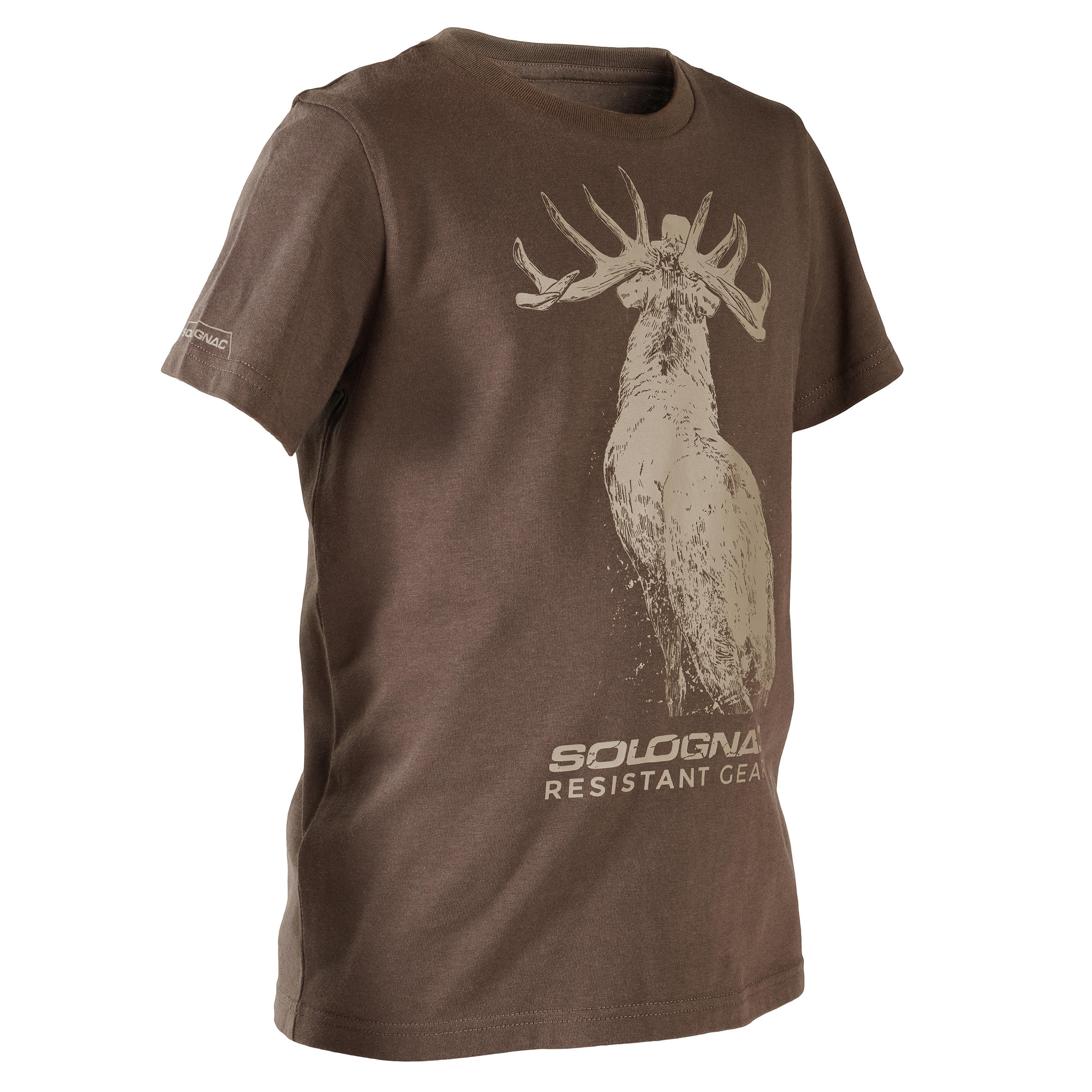 SOLOGNAC Junior Country Sport Short-Sleeved Cotton T-Shirt - 100 Ltd