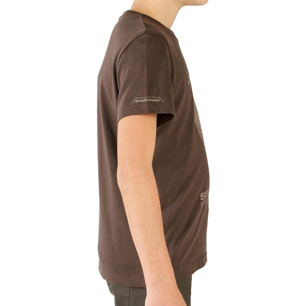 Jagd-T-Shirt 100 Kinder LTD Hirsch braun 