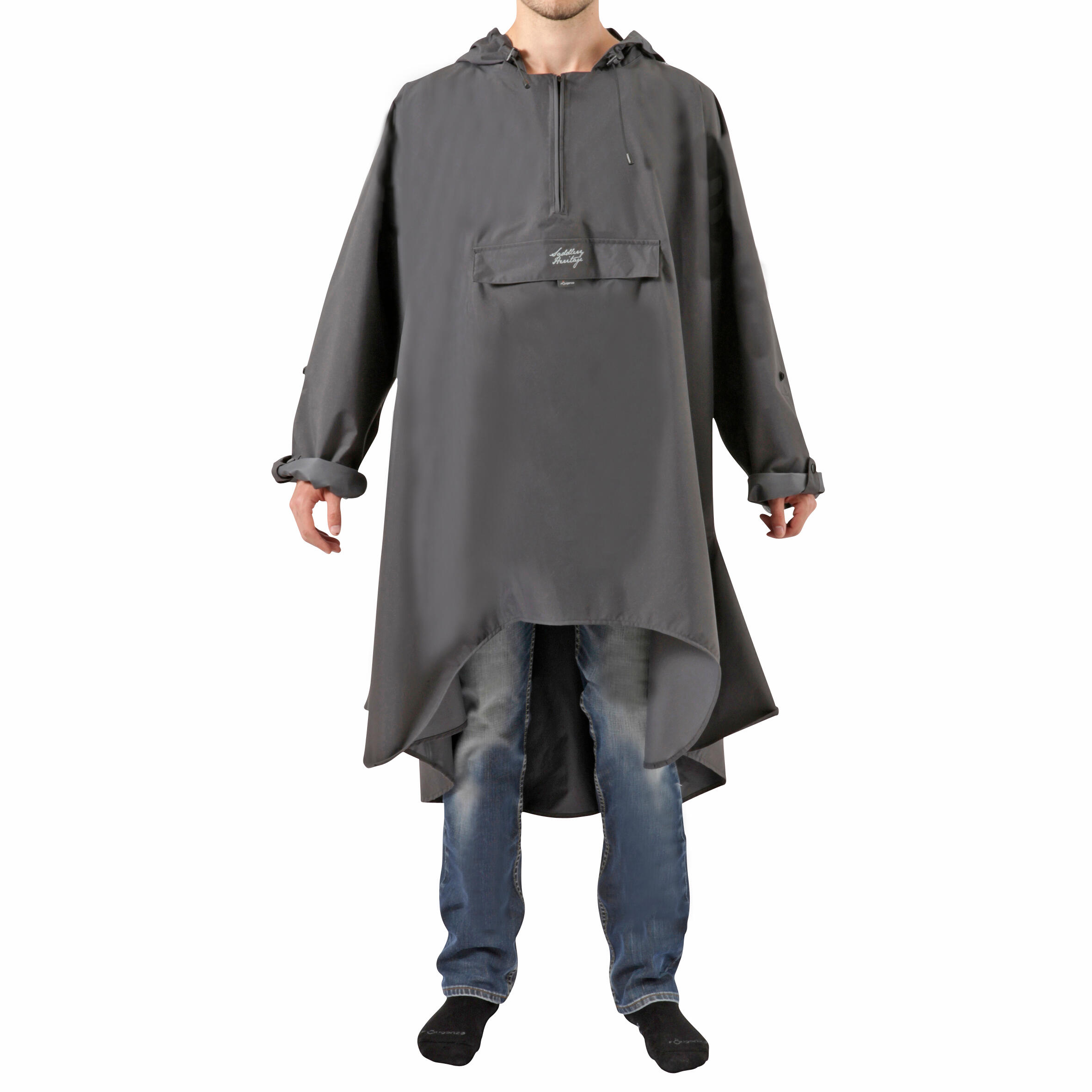 Sentier Adult Horse Riding Poncho - Dark Grey 2/5