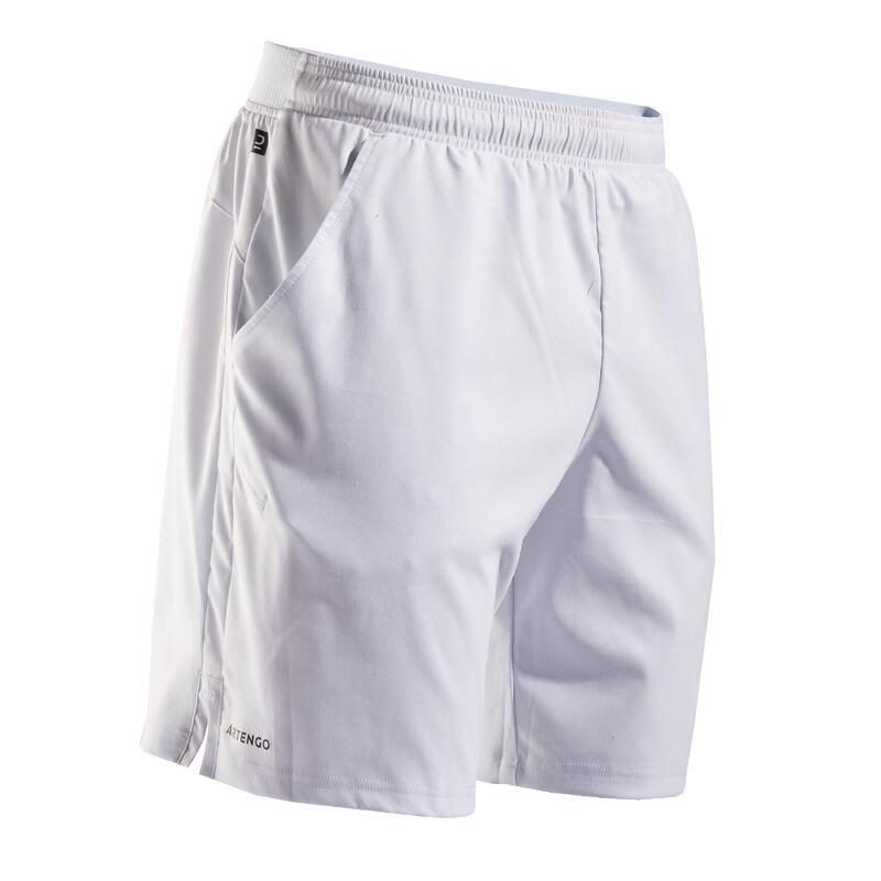 SHORT DE TENNIS HOMME DRY TSH 500 GRIS CLAIR