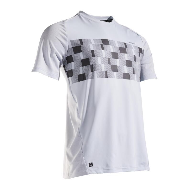 TEE SHIRT DE TENNIS HOMME TTS 500 DRY BLEU DAMIER