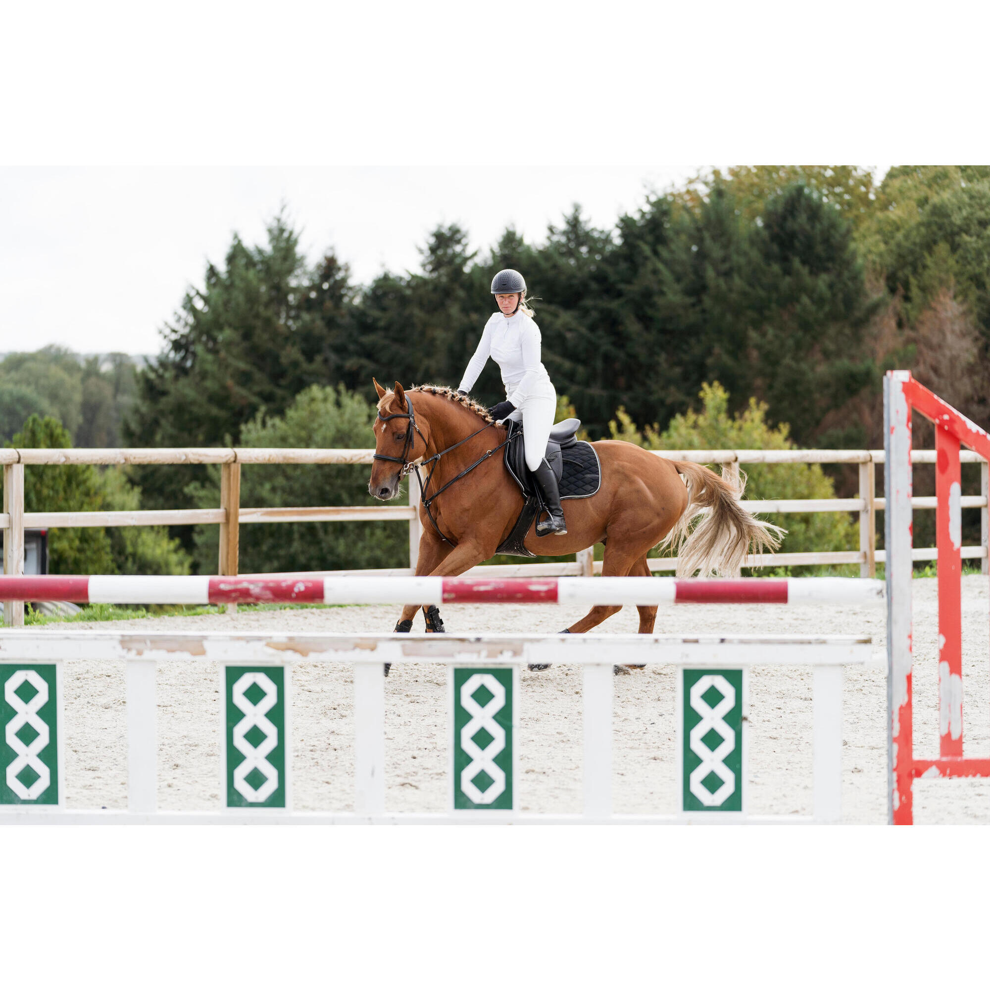 Polo calda a maniche lunghe da donna - 500 bianco