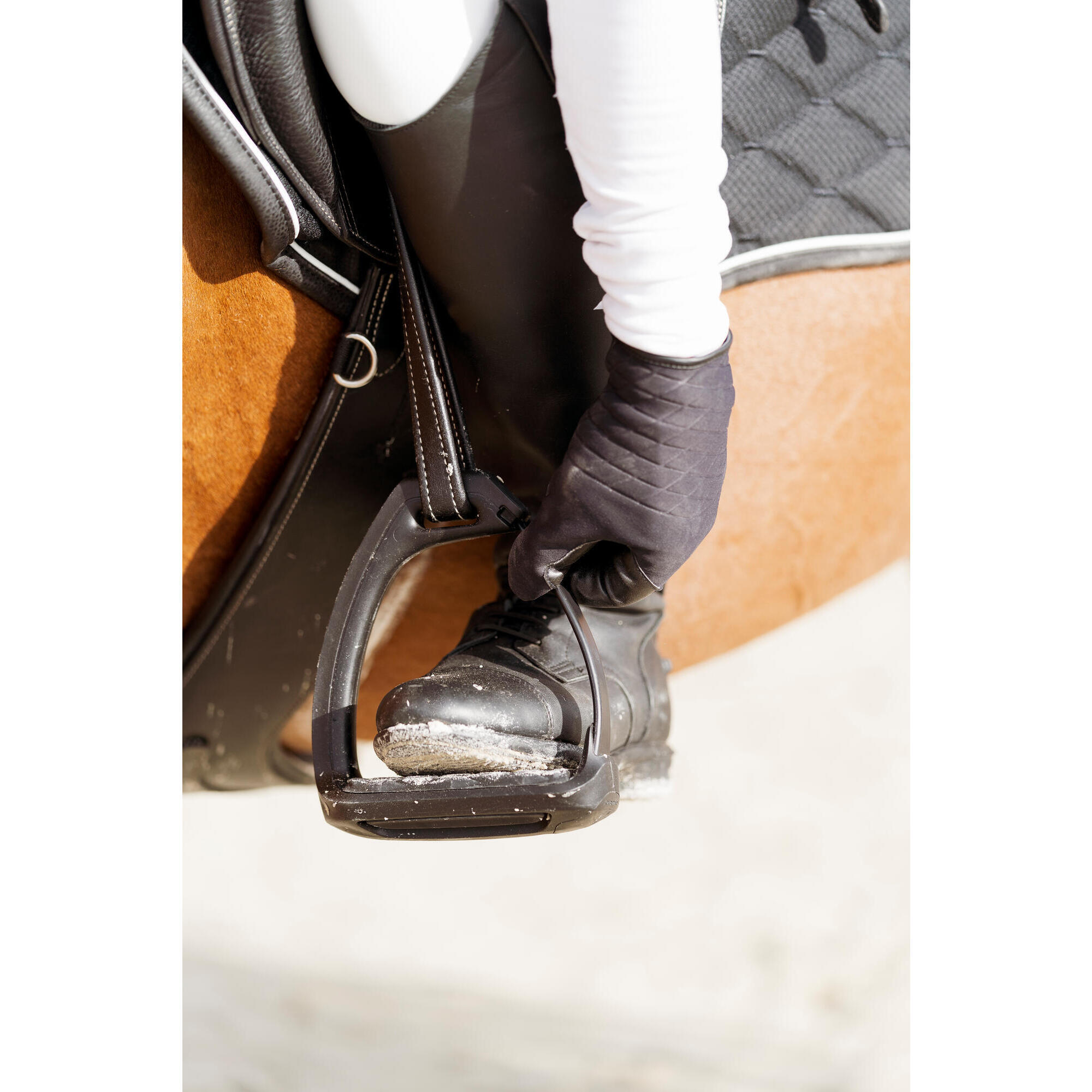 XE Roestvrij Stalen Stijgbeugels - 4,25 Inch Flexibele Stijgbeugels Voor Paardrijden - Antislip, Zwart