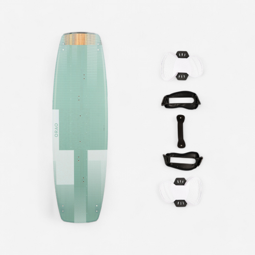 PLANCHE DE KITESURF "TWIN TIP 500" CARBONE - 132X39CM (PADS ET STRAPS INCLUS)