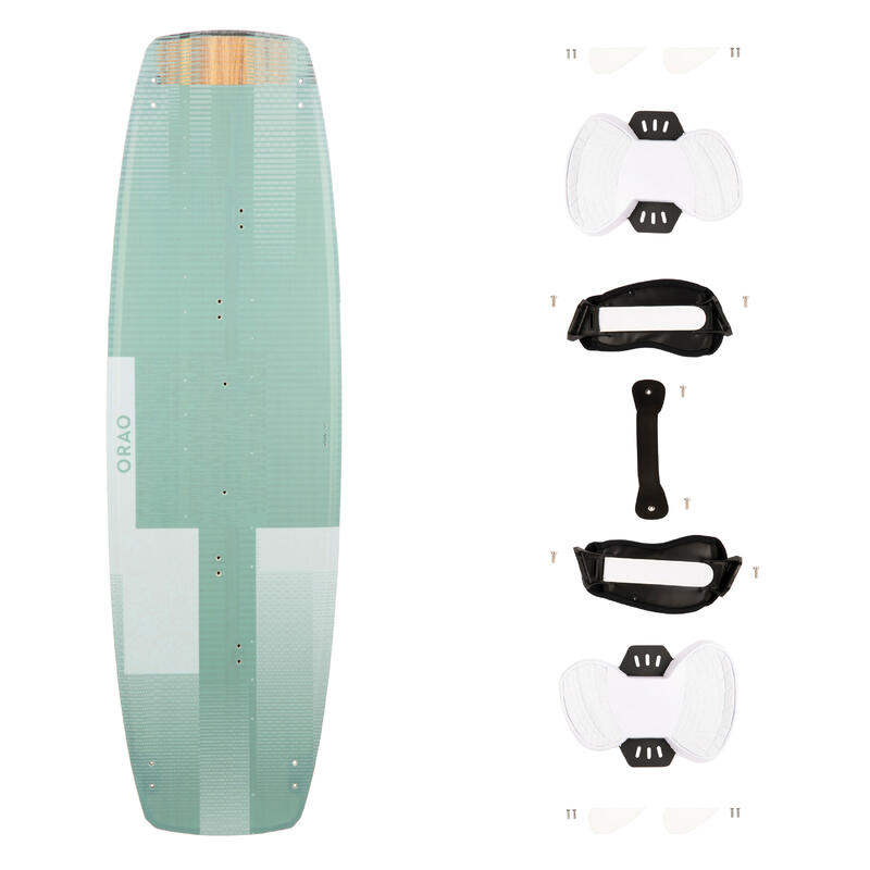 Carbon twintip kiteboard 132 x 39 cm (inclusief pads en straps) TT500