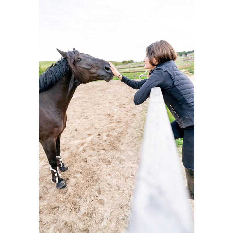 Guêtres équitation ouvertes mouton synthétique - 580 marrons x2