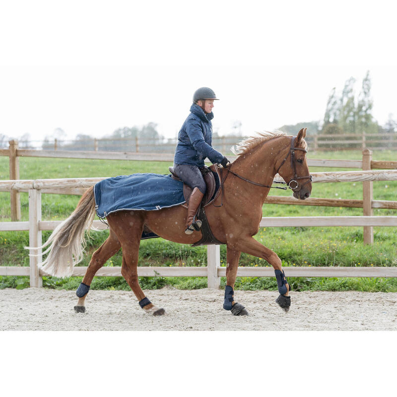 Pantalon équitation kipwarm chaud et déperlant Enfant - 500 marine