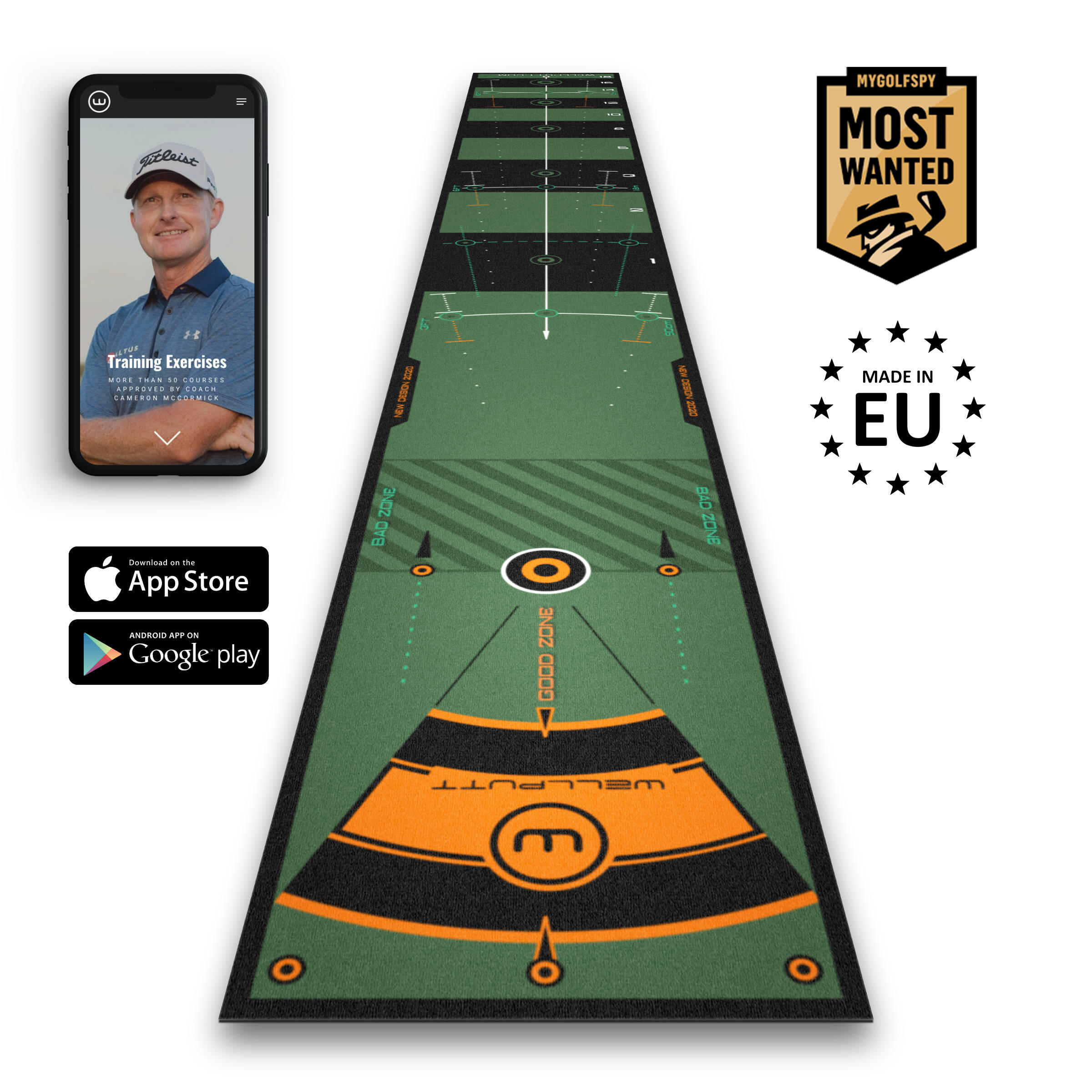 WELLPUTT Golf Putting-Matte 4 m grün | 03760270180303 WELLPUTT Golf Putting-Matte 4 m grün | 03760270180303