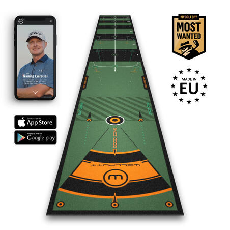 Puttmatta golf 4 m – WELLPUTT MAT – grön