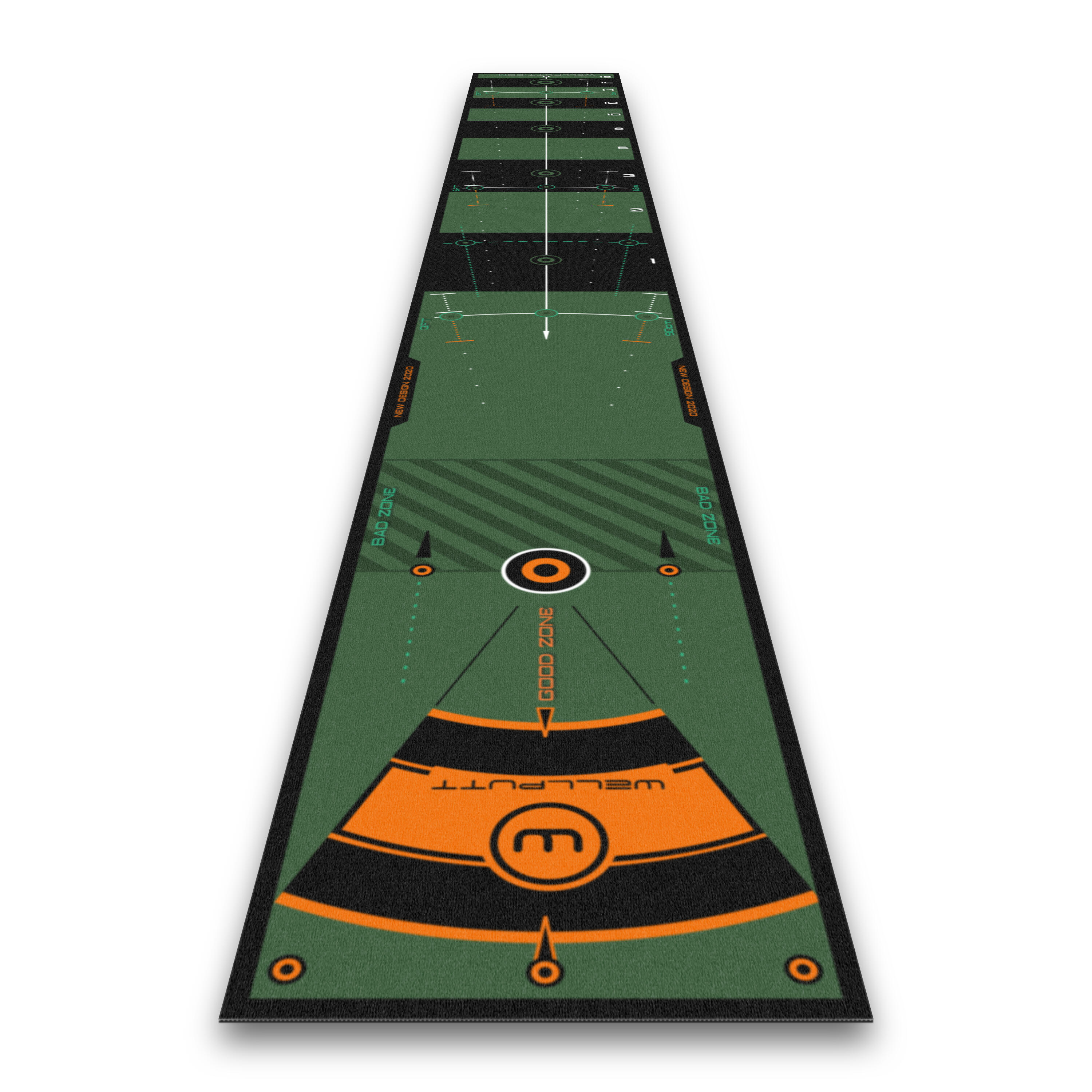 WELLPUTT GOLF PUTTING MAT 4M - WELLPUTT MAT GREEN