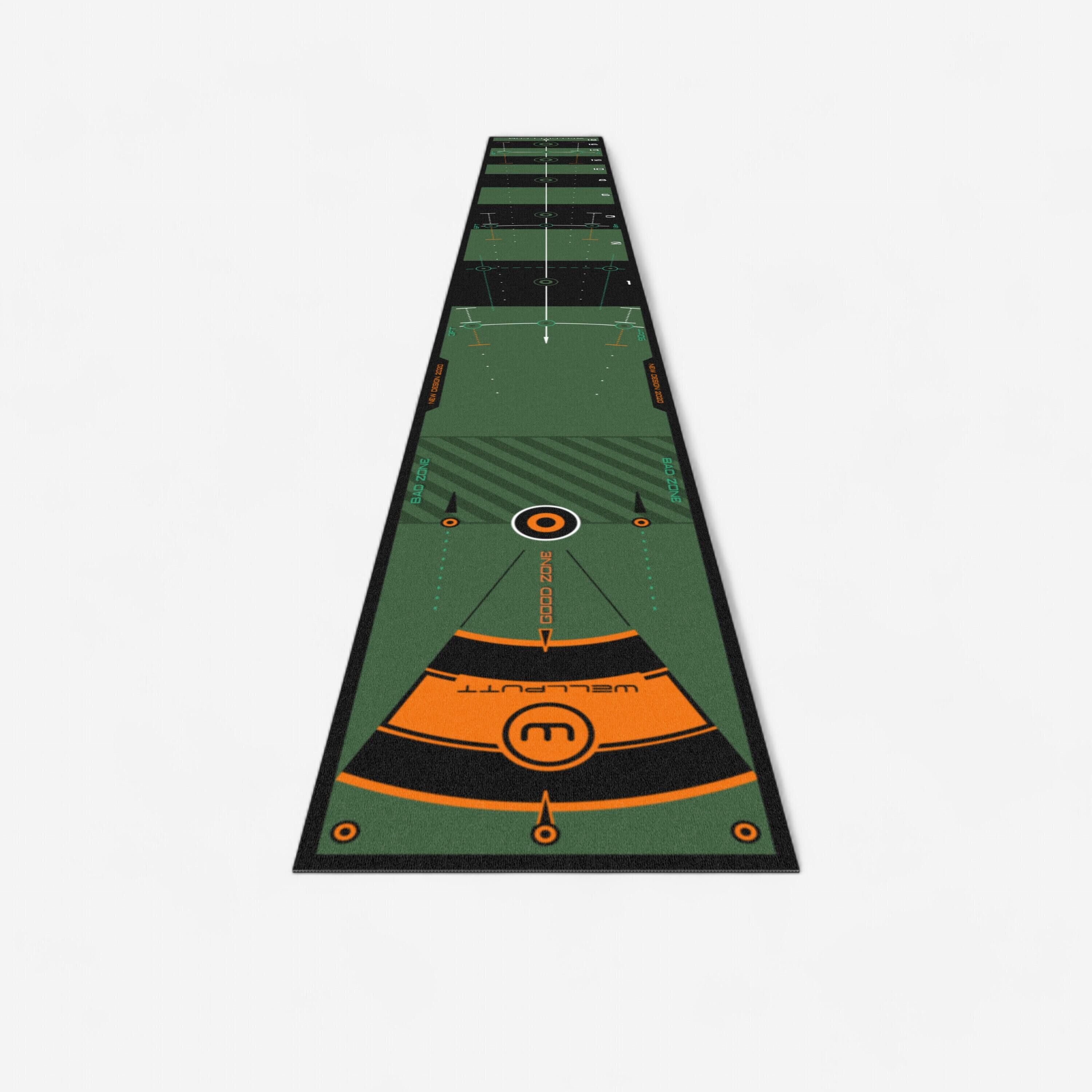 WELLPUTT GOLF PUTTING MAT 4M - WELLPUTT MAT GREEN