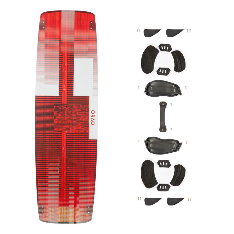 Planche Twintip carbone de Kitesurf 154 x 46 cm (pads et straps inclus) - TT500