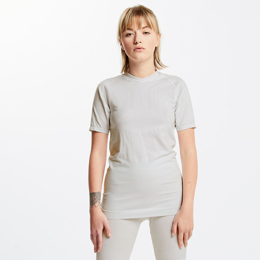 Adult Short-Sleeved Thermal Base Layer Top Keepdry - Grey