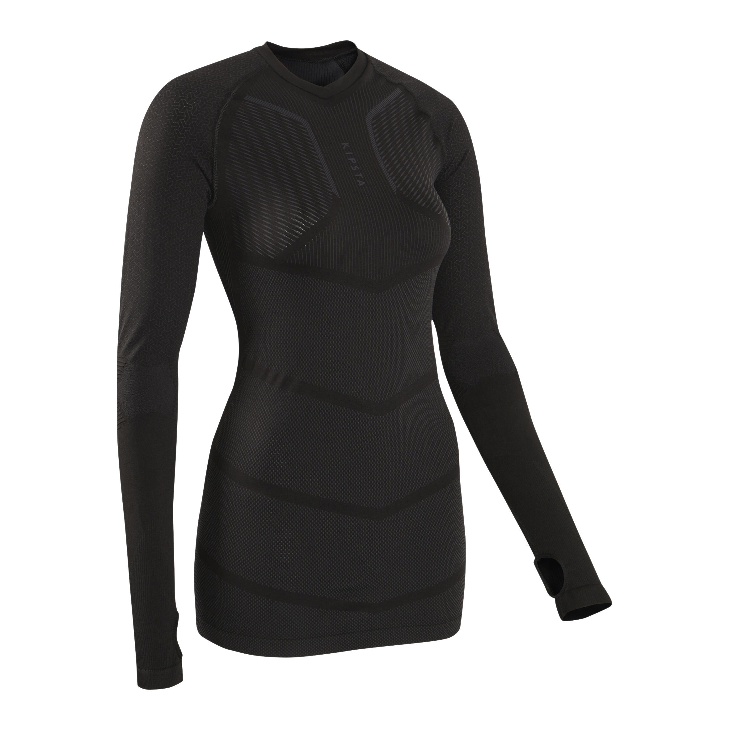 Playera Térmica Fútbol Kipsta Keepdry 500 Manga Larga Adulto Negro -  Decathlon