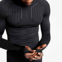 Adult breathable football base layer, black