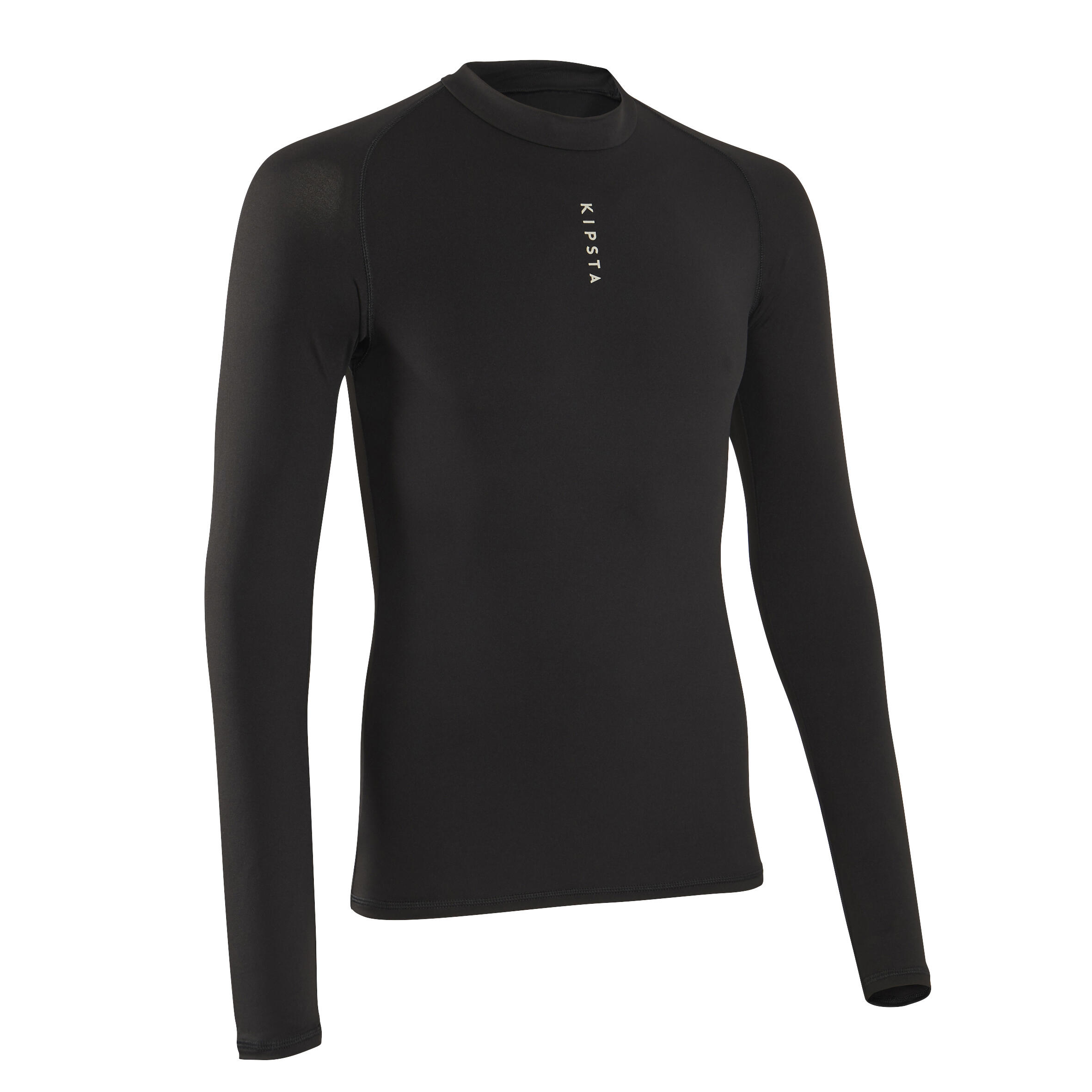 Adult Long Sleeved Football Base Layer Top Keepdry 100 Black