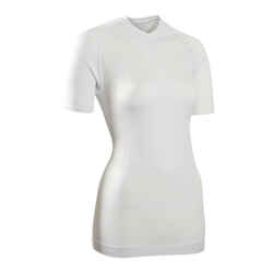 Adult Short-Sleeved Thermal Base Layer Top Keepdry 500 - White