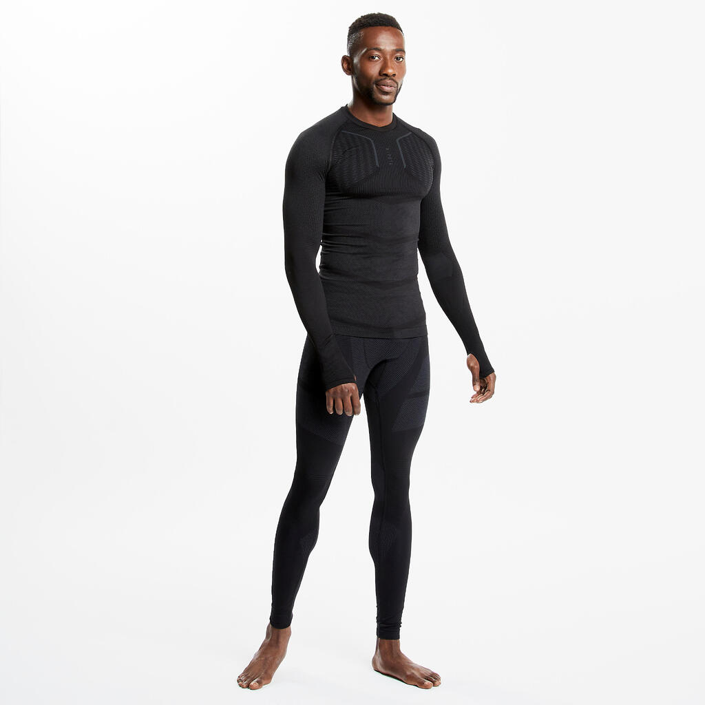 Adult breathable football base layer, black