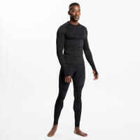 Adult breathable football base layer, black