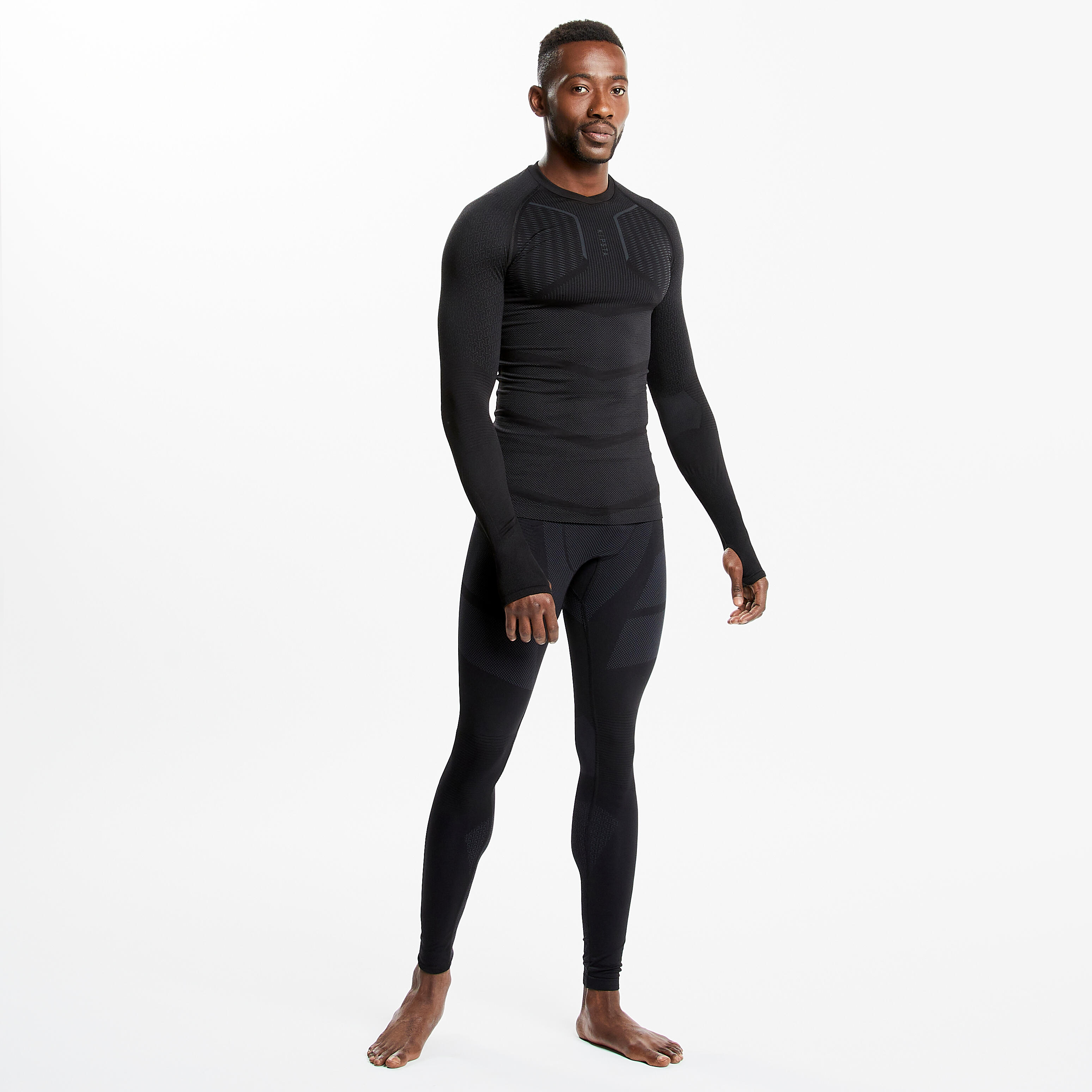 Playera Térmica Fútbol Kipsta Keepdry 500 Manga Larga Adulto Negro -  Decathlon