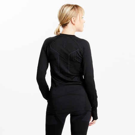 Adult breathable football base layer, black