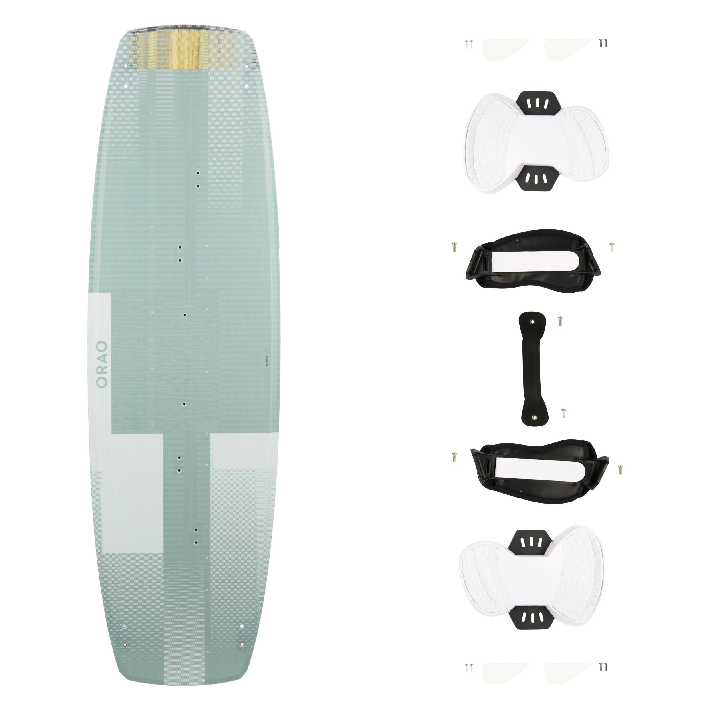 ORAO KITESURFING BOARD “TWIN-TIP 500" - CARBON - 132X39 CM (PADS AND STRAPS INCLUDED)