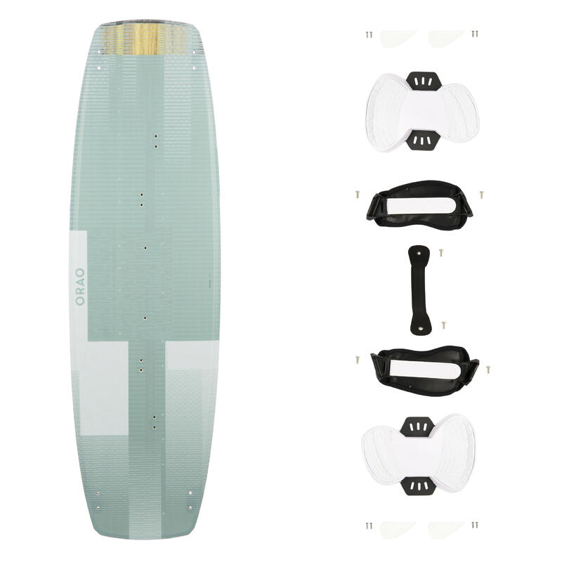 Placă Twin Tip carbon Kitesurf 132 x 39 cm (pad-uri și strap-uri incluse) -TT500