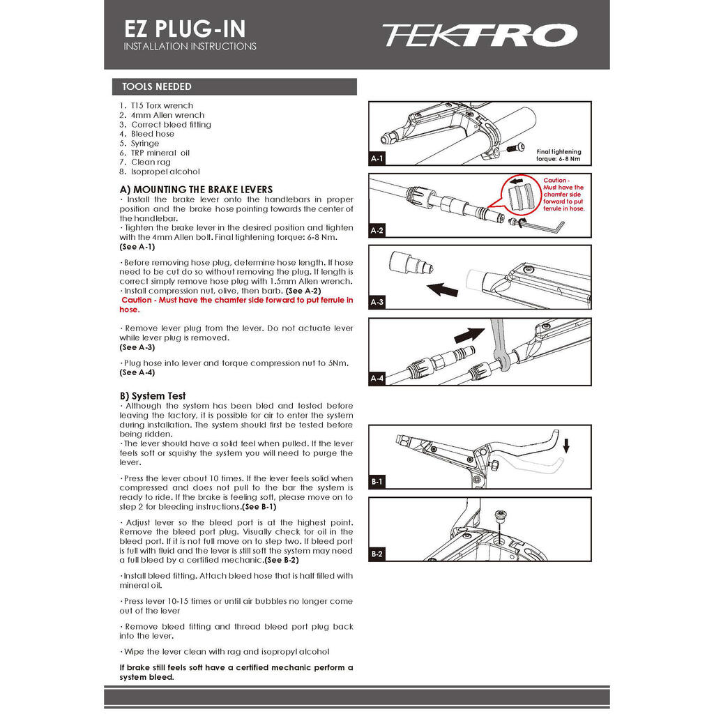 Rear Hydraulic Disc Brake Kit