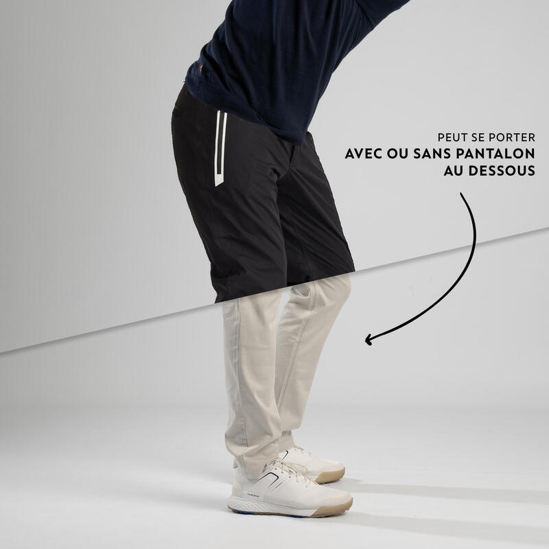 Pantalon impermeabil golf RW500 Negru Bărbați