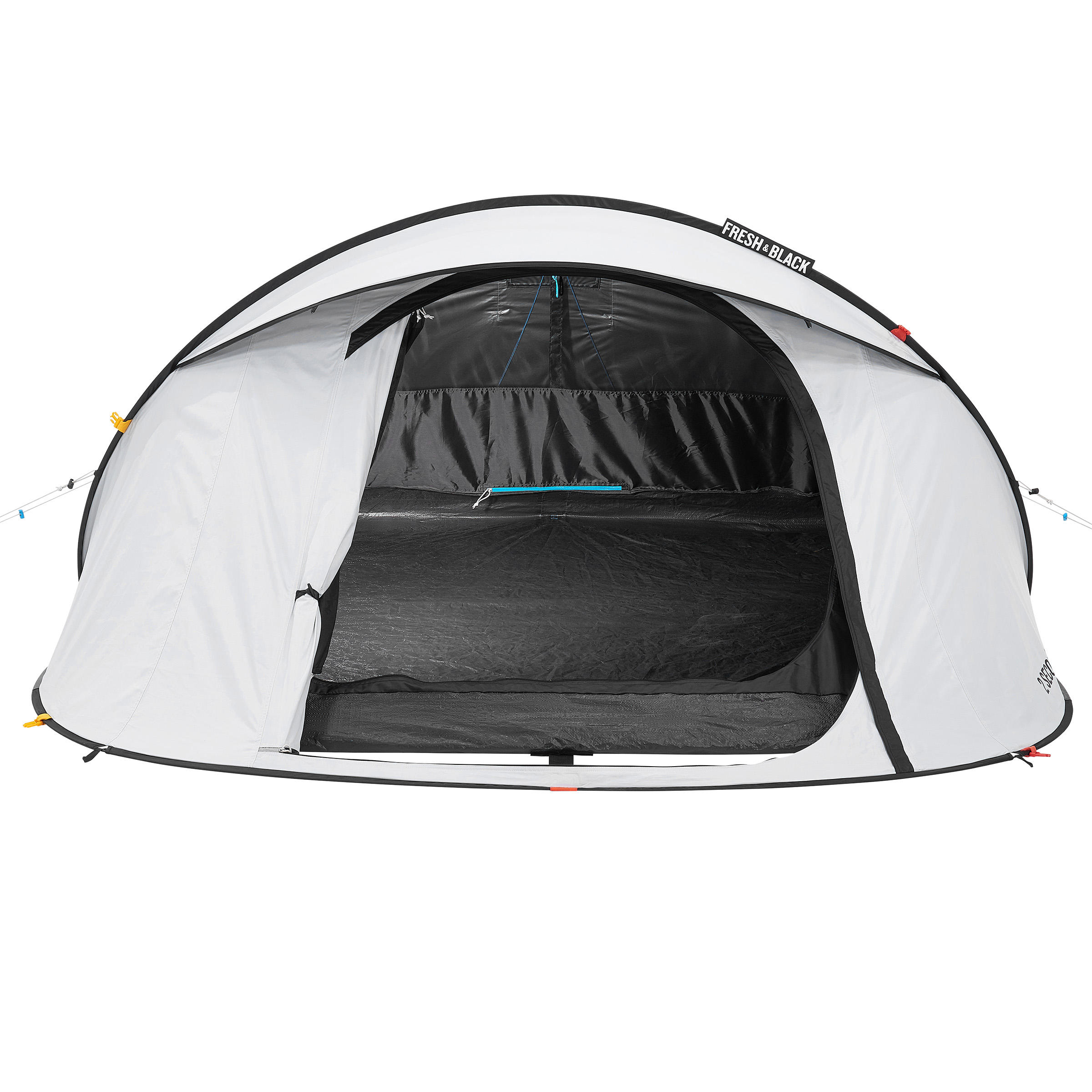 3-Person Camping Tent - 2 Seconds Fresh & Black White - QUECHUA