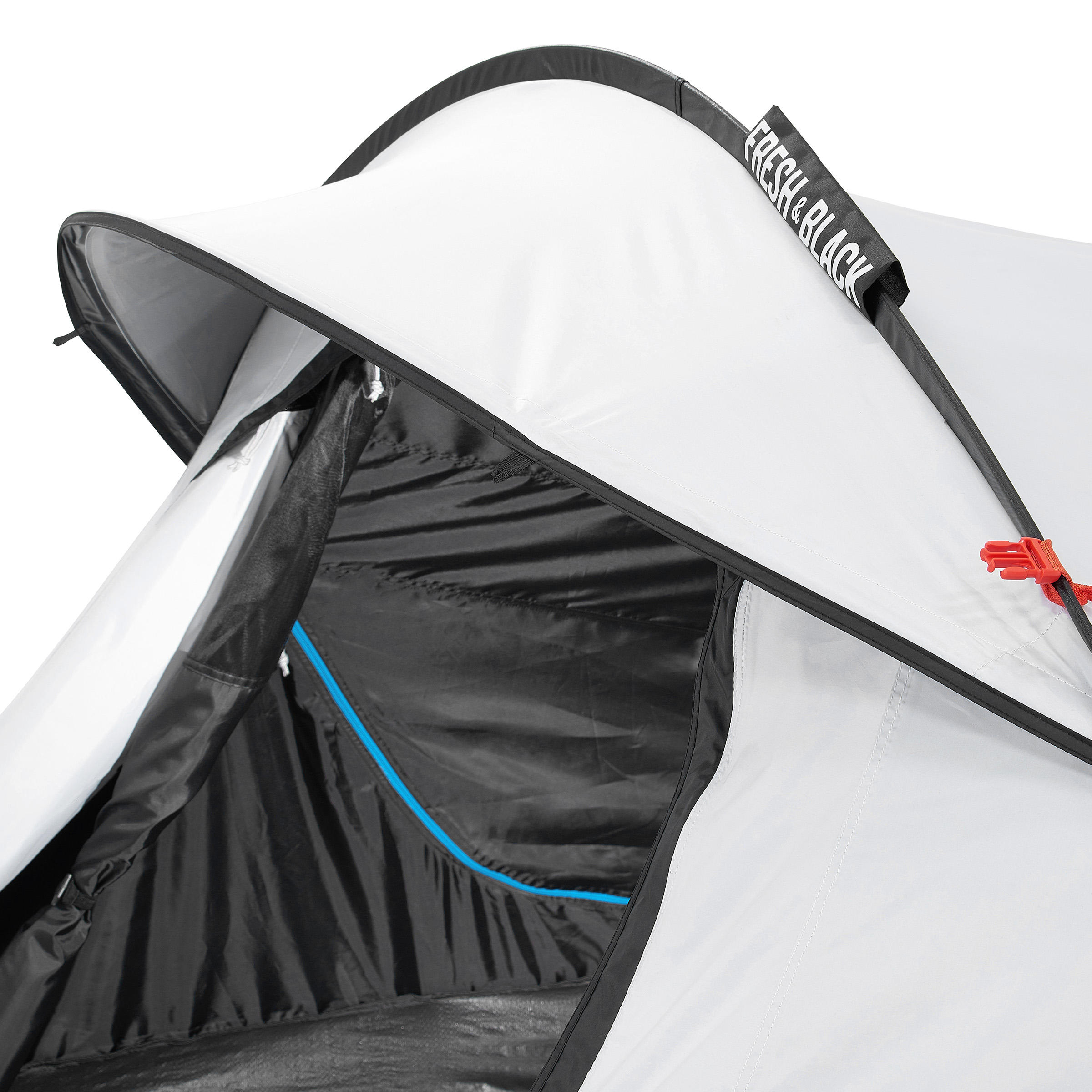 3-Person Camping Tent - 2 Seconds Fresh & Black White - QUECHUA