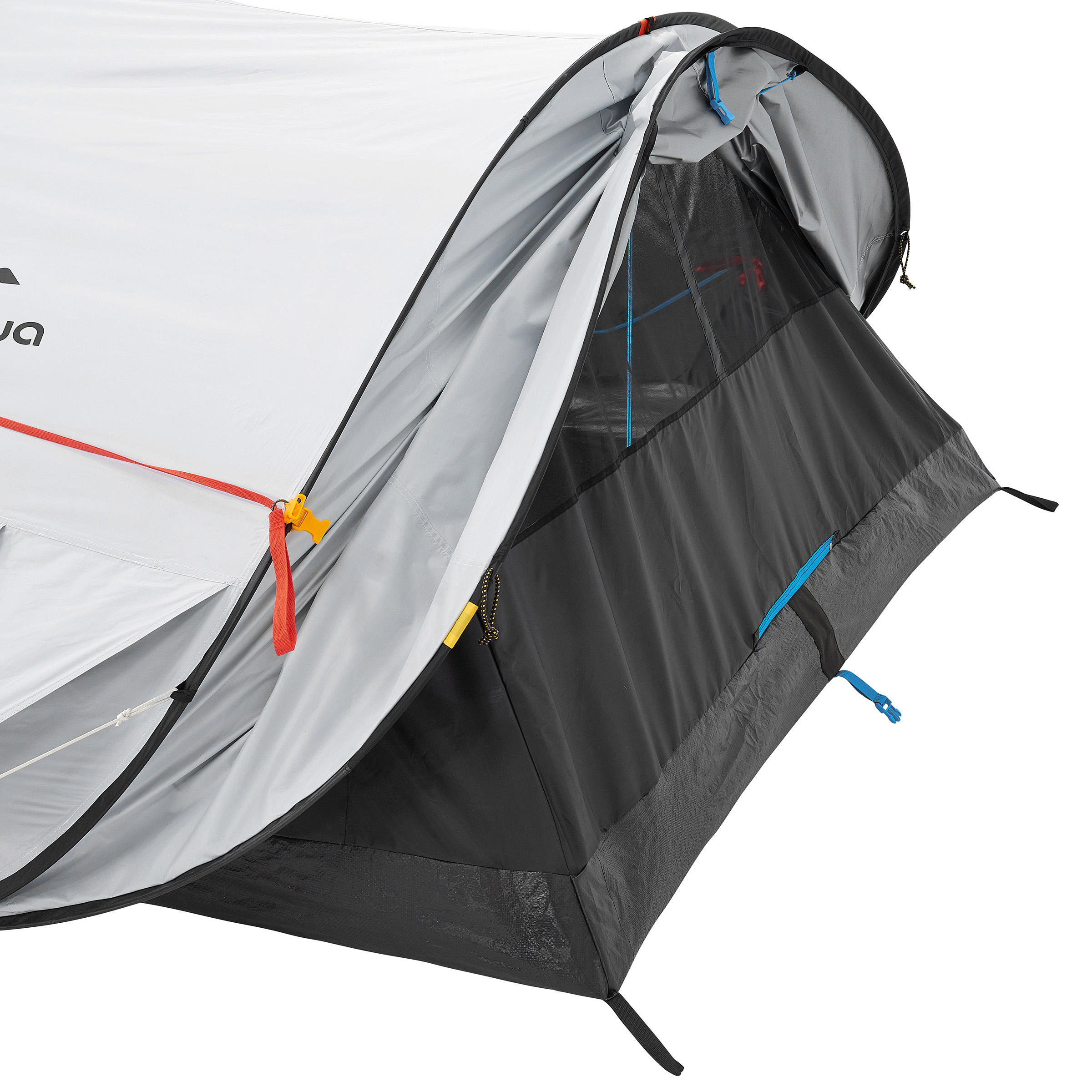 3-Person Camping Tent - 2 Seconds Fresh & Black White - QUECHUA