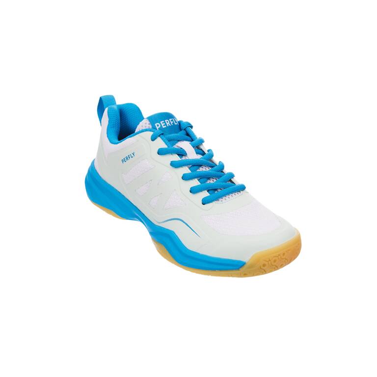 Kids Badminton Shoes BS 500 Jade White